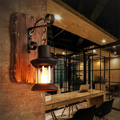 Industrielle Vintage LED Wandlampe