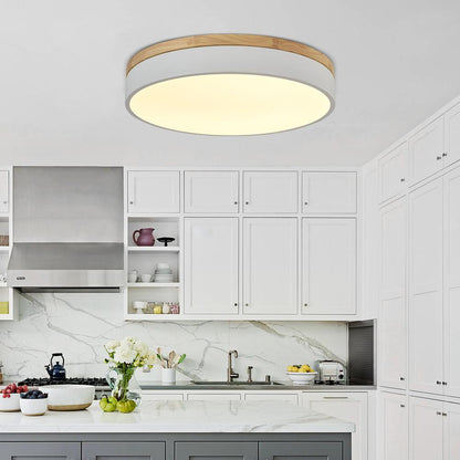 TrommelGlow LED-Deckenleuchte | Moderne dimmbare Deckenlampe mit mattem Glas, integrierter LED