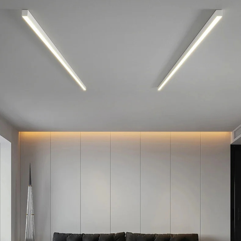 LineaLux | LED-Deckenleuchte – Dimmbares Lineares Design aus Metall & Acryl