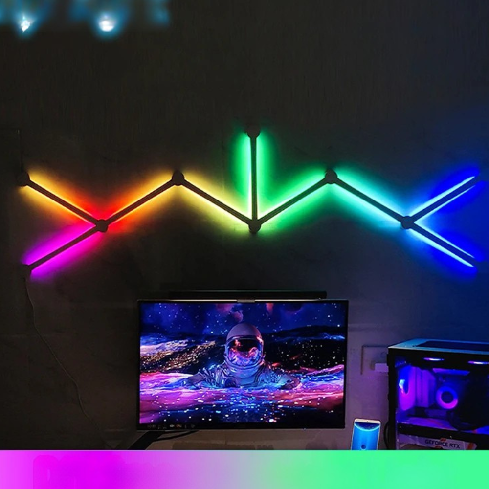 Lucanoo | Spleißen LED Wandleuchte – RGB-Farben-Smart Wandleuchte Sprachgesteuerte