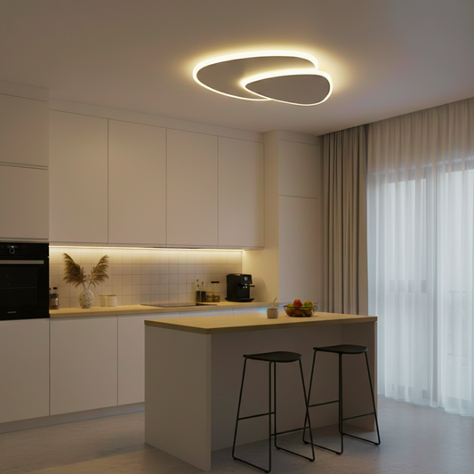 Luminora | Moderne LED-Deckenlampe – Dimmbar mit 3 Lichtfarben, Fernbedienung