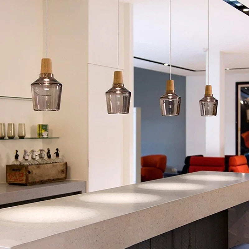 Aurora Eleganz - Moderne Nordic Glas-Hängeleuchte für Wohnräume