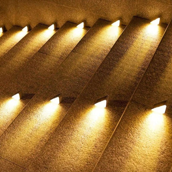 TreppenLicht Eco | Nachhaltige Solarstufenlichter mit wetterfestem Design - 8er/16er/24er Pack