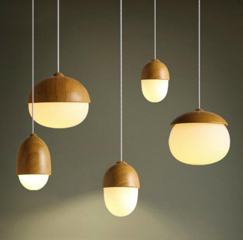 LumiEiche | Magische Pendelleuchte aus Holz und Glas
