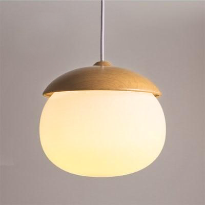LumiEiche | Magische Pendelleuchte aus Holz und Glas