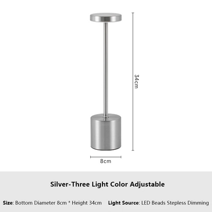 LichtAura | Wiederaufladbare LED Tischlampe mit Touch-Sensor – Einstellbare Farben für gemütliche Atmosphäre,
