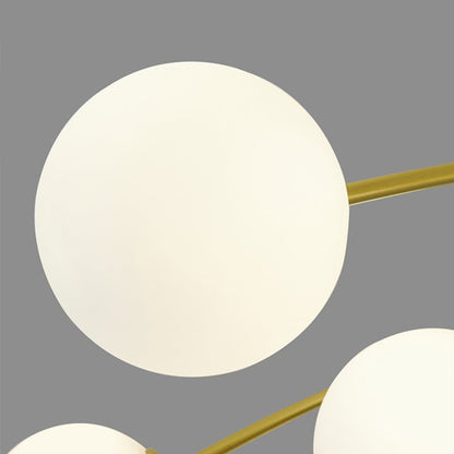 AstroBranch | 6-flammiger Sputnik-Kronleuchter – Glas & Messing-Finish, modernes Design, UL/CE