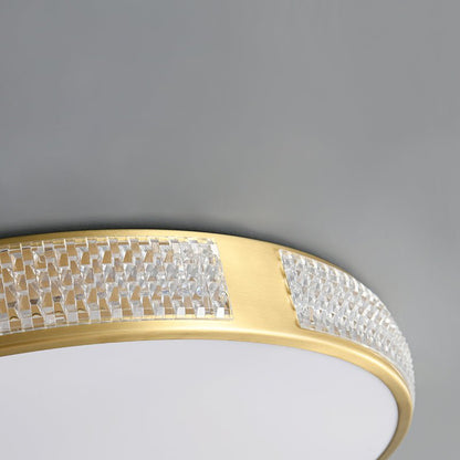 AcrylGold | LED-Deckenleuchte – Flaches Design mit Acrylschirm & luxuriösem Gold-Finish, UL/CE