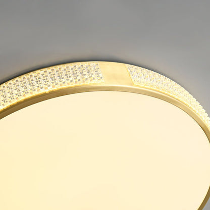 AcrylGold | LED-Deckenleuchte – Flaches Design mit Acrylschirm & luxuriösem Gold-Finish, UL/CE