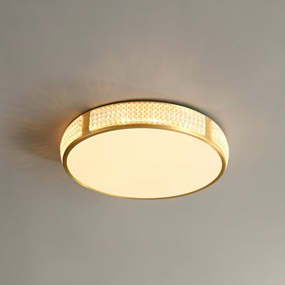 AcrylGold | LED-Deckenleuchte – Flaches Design mit Acrylschirm & luxuriösem Gold-Finish, UL/CE