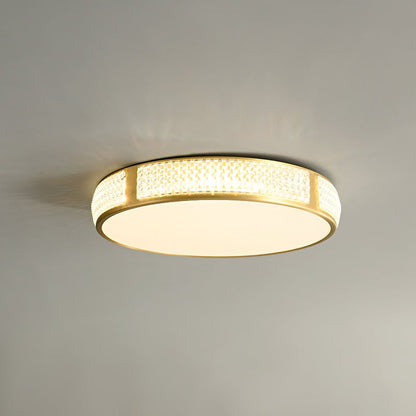 AcrylGold | LED-Deckenleuchte – Flaches Design mit Acrylschirm & luxuriösem Gold-Finish, UL/CE