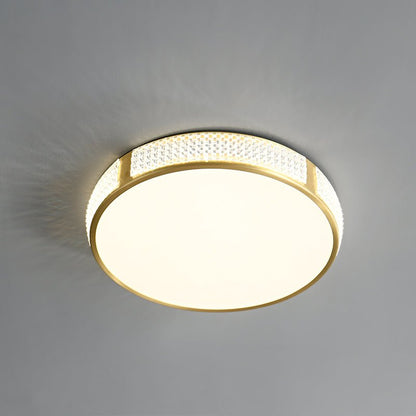 AcrylGold | LED-Deckenleuchte – Flaches Design mit Acrylschirm & luxuriösem Gold-Finish, UL/CE