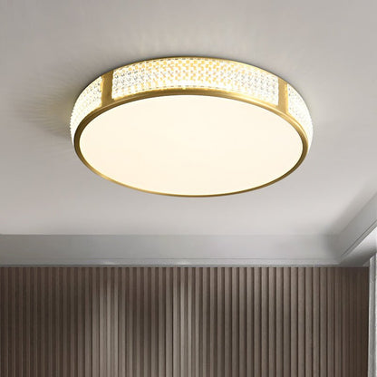 AcrylGold | LED-Deckenleuchte – Flaches Design mit Acrylschirm & luxuriösem Gold-Finish, UL/CE