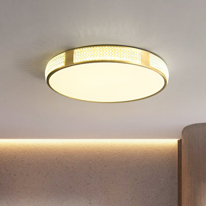 AcrylGold | LED-Deckenleuchte – Flaches Design mit Acrylschirm & luxuriösem Gold-Finish, UL/CE