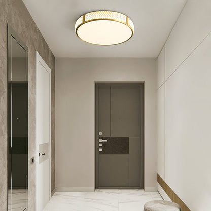 AcrylGold | LED-Deckenleuchte – Flaches Design mit Acrylschirm & luxuriösem Gold-Finish, UL/CE
