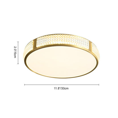 AcrylGold | LED-Deckenleuchte – Flaches Design mit Acrylschirm & luxuriösem Gold-Finish, UL/CE