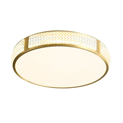 AcrylGold | LED-Deckenleuchte – Flaches Design mit Acrylschirm & luxuriösem Gold-Finish, UL/CE