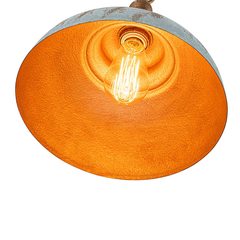 Antikblaue Dome | Pendelleuchte – Industrieller Charme mit Patina-Finish