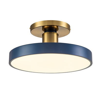AquaDrum | LED-Deckenleuchte – Nordisches Semi-Flush Drum-Design