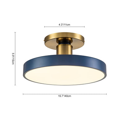 AquaDrum | LED-Deckenleuchte – Nordisches Semi-Flush Drum-Design