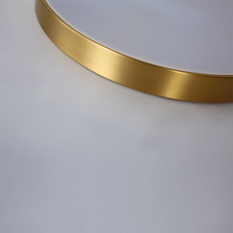 BrassAura | LED-Deckenleuchte – Ultra-dünn, rundes Messingfinish, 3 Farbtemperaturen 3000K–6000K, UL/CE