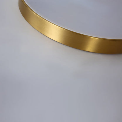 BrassAura | LED-Deckenleuchte – Ultra-dünn, rundes Messingfinish, 3 Farbtemperaturen 3000K–6000K, UL/CE