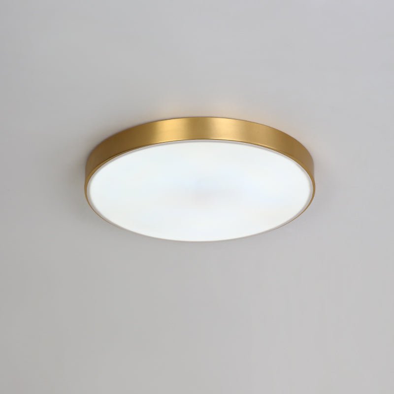 BrassAura | LED-Deckenleuchte – Ultra-dünn, rundes Messingfinish, 3 Farbtemperaturen 3000K–6000K, UL/CE