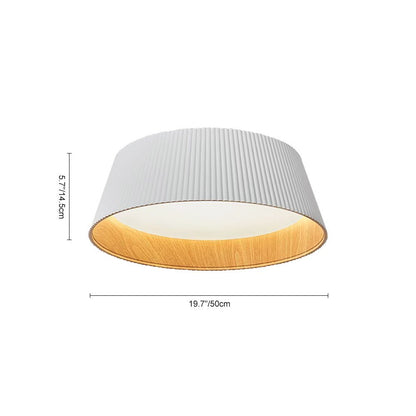 RillenHolz | LED-Deckenleuchte – Flaches Rillen-Design mit HolzmaserungL/CE