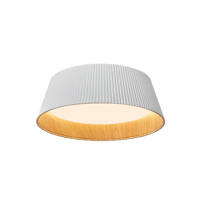 RillenHolz | LED-Deckenleuchte – Flaches Rillen-Design mit HolzmaserungL/CE