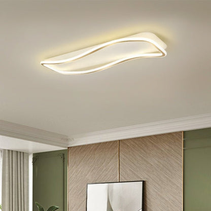 WaveRect | LED-Deckenleuchte – Rechteckige Wellenform, Warmweiß 3000K, modernes Design, UL/CE