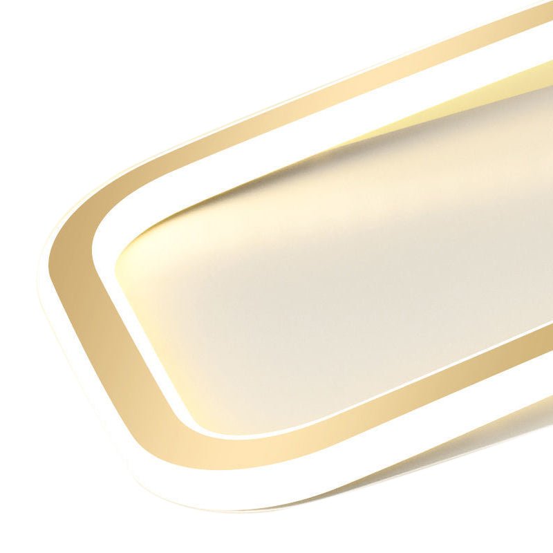 WaveRect | LED-Deckenleuchte – Rechteckige Wellenform, Warmweiß 3000K, modernes Design, UL/CE