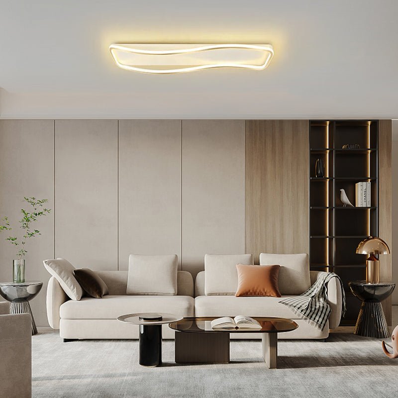 WaveRect | LED-Deckenleuchte – Rechteckige Wellenform, Warmweiß 3000K, modernes Design, UL/CE