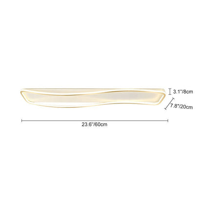 WaveRect | LED-Deckenleuchte – Rechteckige Wellenform, Warmweiß 3000K, modernes Design, UL/CE