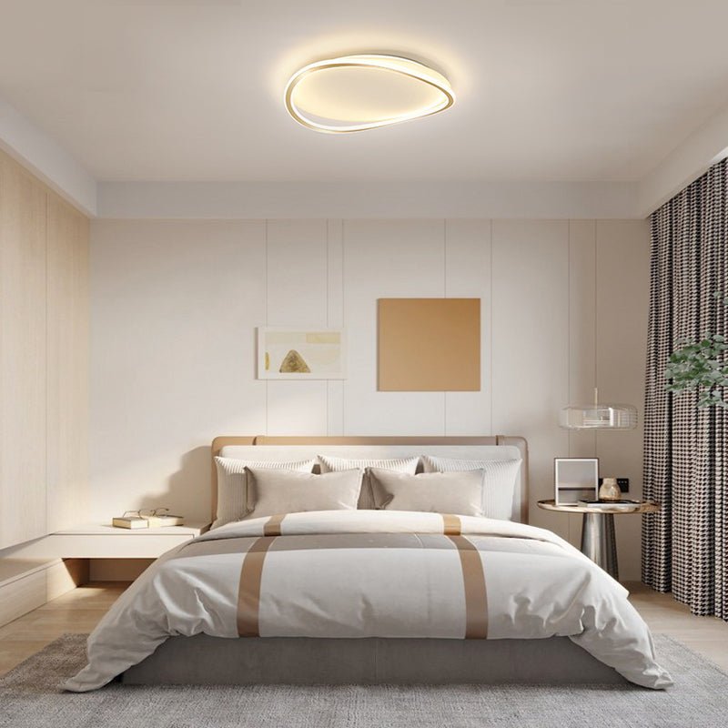 GeoLuma | LED-Deckenleuchte – Stilvolle runde Wohnzimmerlampe, Warmweiß 50W, Metall & Acryl, Ø40cm, UL/CE