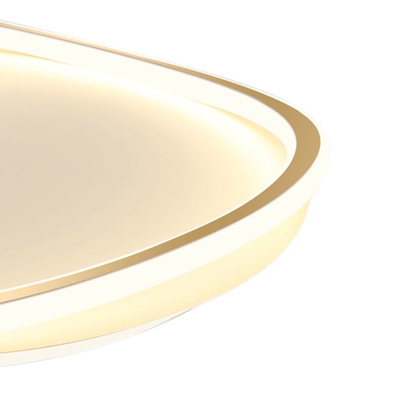 GeoLuma | LED-Deckenleuchte – Stilvolle runde Wohnzimmerlampe, Warmweiß 50W, Metall & Acryl, Ø40cm, UL/CE