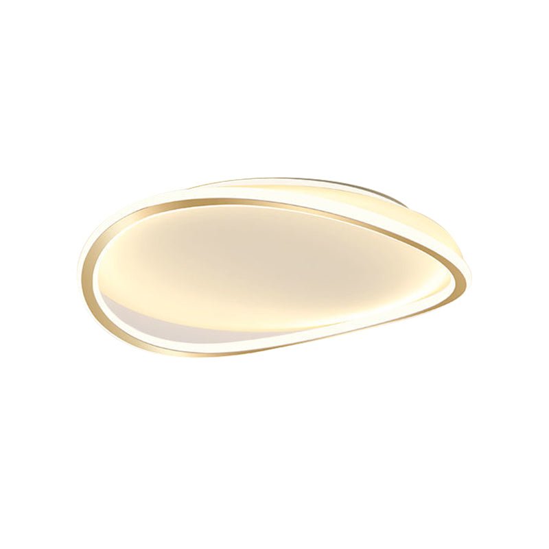 GeoLuma | LED-Deckenleuchte – Stilvolle runde Wohnzimmerlampe, Warmweiß 50W, Metall & Acryl, Ø40cm, UL/CE