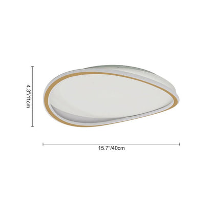 GeoLuma | LED-Deckenleuchte – Stilvolle runde Wohnzimmerlampe, Warmweiß 50W, Metall & Acryl, Ø40cm, UL/CE
