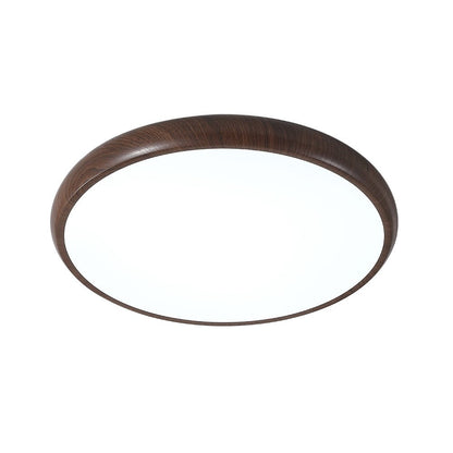 GlanzHolz | LED-Deckenleuchte – Runde Minimalistische Lampe mit Holzfurnier & Acrylabdeckung