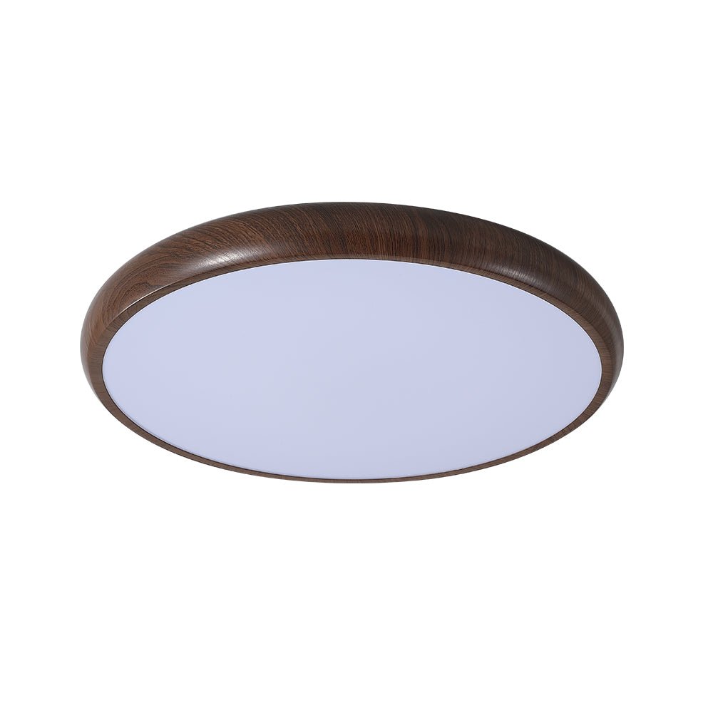 GlanzHolz | LED-Deckenleuchte – Runde Minimalistische Lampe mit Holzfurnier & Acrylabdeckung