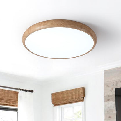 GlanzHolz | LED-Deckenleuchte – Runde Minimalistische Lampe mit Holzfurnier & Acrylabdeckung