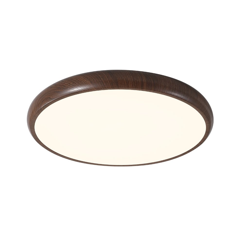 GlanzHolz | LED-Deckenleuchte – Runde Minimalistische Lampe mit Holzfurnier & Acrylabdeckung