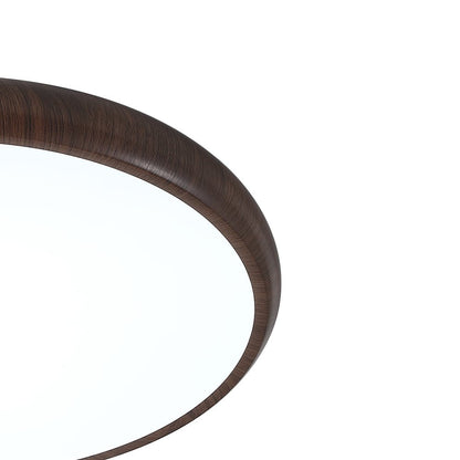 GlanzHolz | LED-Deckenleuchte – Runde Minimalistische Lampe mit Holzfurnier & Acrylabdeckung