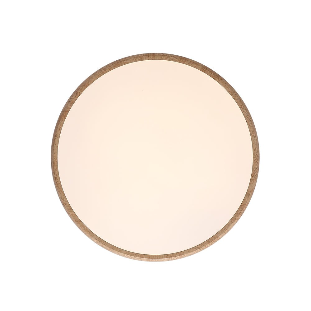 GlanzHolz | LED-Deckenleuchte – Runde Minimalistische Lampe mit Holzfurnier & Acrylabdeckung
