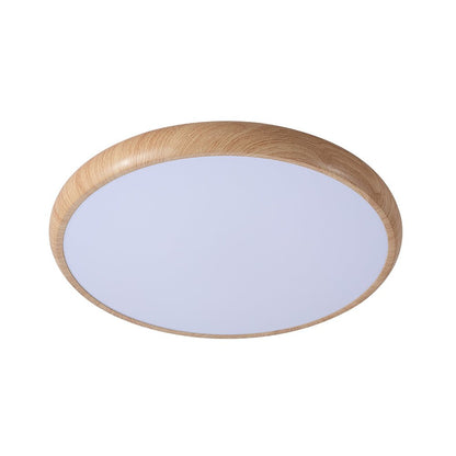 GlanzHolz | LED-Deckenleuchte – Runde Minimalistische Lampe mit Holzfurnier & Acrylabdeckung