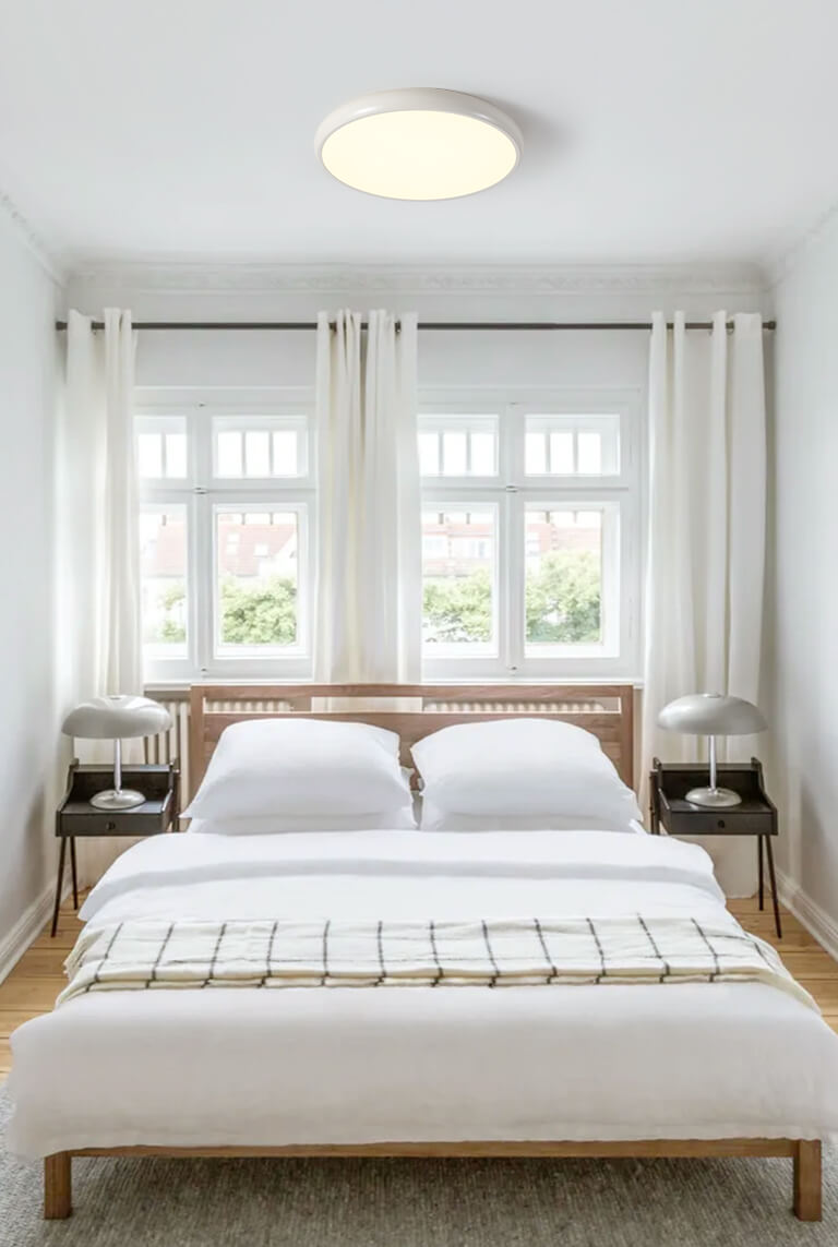 GlanzHolz | LED-Deckenleuchte – Runde Minimalistische Lampe mit Holzfurnier & Acrylabdeckung