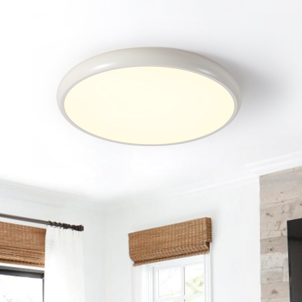 GlanzHolz | LED-Deckenleuchte – Runde Minimalistische Lampe mit Holzfurnier & Acrylabdeckung