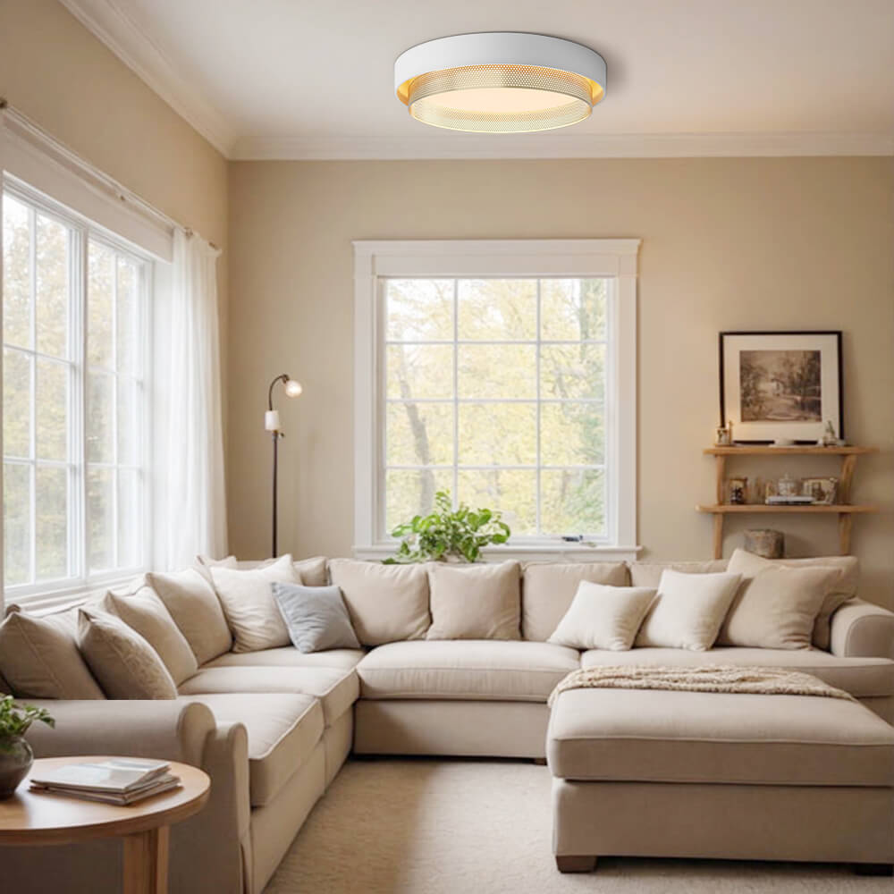 HaloVoid | Moderne LED-Deckenlampe – Runde Hohlform, Warmweiß/Kaltweiß 3000K/6000K, 30W, Ø50cm, CE-zertifiziert