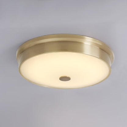 AureoGlass | LED-Deckenleuchte – Runde Glaskuppel mit Goldfinish, 24W, 3000K, Flush-Mount, UL/CE