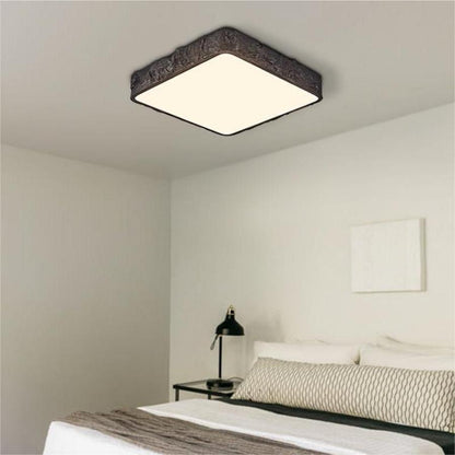 NordFelsen | LED-Deckenleuchte – Quadratisch im Stein-Fels-Design, Wabi-Sabi Stil