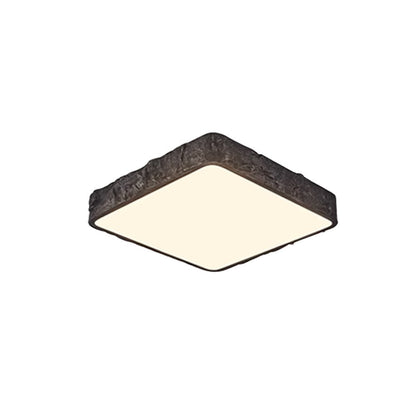 NordFelsen | LED-Deckenleuchte – Quadratisch im Stein-Fels-Design, Wabi-Sabi Stil